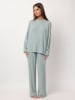 admas Pyjama "Canalé" in Mint