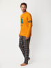 Paddington Pyjama "Peanuts" in Orange/ Dunkelblau