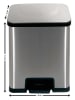 Echtwerk Automatik-Tretabfalleimer "Powerstep" in Silber - 38 l
