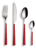 Echtwerk 24-częściowy zestaw sztućców "Basic" w kolorze czerwonym
