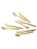 Echtwerk 8tlg. Pizzabesteck-Set "Bari" in Gold