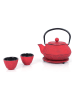 Echtwerk 4tlg. Set: Teekanne in Rot - 800 ml