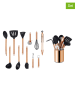 Echtwerk 12-delige keukenhulpjesset zwart/koperkleurig