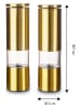 Echtwerk 2tlg. Set: Salz- & Pfeffermühle in Gold - (H)18,7 x Ø 5 cm