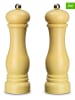 Echtwerk 2-delige set: zout- en pepermolen crème - (H)21 x Ø 6 cm