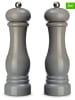 Echtwerk 2tlg. Set: Salz- & Pfeffermühle in Grau - (H)21 x Ø 6 cm