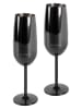 Echtwerk Kieliszki (2 szt.) w kolorze czarnym do szampana - 250 ml