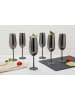 Echtwerk 6-delige set: champagneglazen zwart - 250 ml