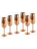 Echtwerk 6er-Set: Sektgläser in Kupfer - 250 ml