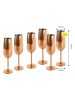 Echtwerk 6-delige set: champagneglazen koperkleurig - 250 ml