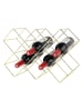 Echtwerk Weinregal in Gold - (B)46 x (H)31 x (T)16,6 cm