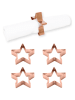 Echtwerk Obręcze (4 szt.) "Star" w kolorze miedzianym do serwetek - Ø 7 cm