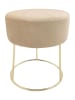 Echtwerk Hocker "Marylin" in Creme - (H)40,5 x Ø 35,5 cm