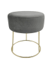 Echtwerk Hocker "Marylin" w kolorze szarym - wys. 40,5 x Ø 35,5 cm