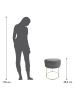 Echtwerk Hocker "Marylin" in Grau - (H)40,5 x Ø 35,5 cm