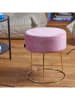 Echtwerk Hocker "Marylin" in Rosa - (H)40,5 x Ø 35,5 cm