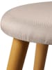 Echtwerk Sitzhocker "Skandi" in Creme - (H)42 x Ø 40 cm