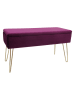 Echtwerk Ławka "Scarlett" w kolorze fioletowym ze schowkiem - 75 x 41,5 x 30 cm