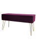 Echtwerk Opbergzitbank "Scarlett" paars - (B)75 x (H)41,5 x (D)30 cm