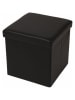 Echtwerk Aufbewahrungshocker "StoreCube" in Schwarz - (B)37,5 x (H)38 x (T)37,5 cm