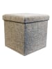 Echtwerk Hocker "StoreCube" w kolorze szarym ze schowkiem - 37,5 x 38 x 37,5 cm