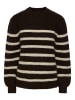 Pieces Pullover in Dunkelbraun/ Beige