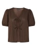 Pieces Top "Frieda" w kolorze brązowym