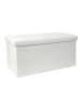 THE HOME DECO FACTORY Aufbewahrungsbank in Weiß - (B)76 x (H)38 x (T)38 cm