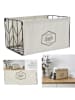 The Home Deco Kids Aufbewahrungskorb in Creme/ Schwarz - (B)38 x (H)28 x (T)22 cm