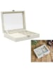 THE HOME DECO FACTORY Schmuckkasten in Creme - (B)20 x (H)4,5 x (T)15 cm