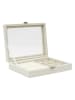 THE HOME DECO FACTORY Sieradenkistje crème - (B)20 x (H)4 x (D)5,5 cm