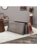 THE HOME DECO FACTORY Aufbewahrungsbank in Taupe - (B)76 x (H)38 x (T)38 cm