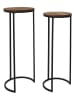 THE HOME DECO FACTORY 2er-Set: Beistelltische in Braun/ Schwarz