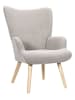 THE HOME DECO FACTORY Sessel in Taupe - (B)68 x (H)96 x (T)75 cm