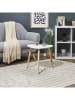 THE HOME DECO FACTORY Salontafel wit/lichtbruin - (B)48 x (H)46 cm