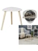 THE HOME DECO FACTORY Couchtisch in Weiß/ Hellbraun - (B)38,5 x (H)40 cm