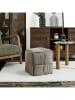 THE HOME DECO FACTORY Pouf in Taupe - (B)36 x (H)38 cm