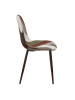 THE HOME DECO FACTORY 4-delige set: eetkamerstoelen beige/kaki/wit - (B)45 x (H)84,5 x (D)51,5 cm