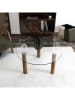 THE HOME DECO FACTORY Couchtisch in Transparent/ Hellbraun - (H)45 x Ø 75 cm