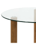 THE HOME DECO FACTORY Couchtisch in Transparent/ Hellbraun - (H)45 x Ø 75 cm