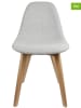 THE HOME DECO FACTORY 2-delige set: eetkamerstoelen grijs - (B)47 x (H)87 x (D)53 cm