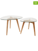 THE HOME DECO FACTORY 2er-Set: Beistelltische in Natur/ Transparent
