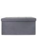 THE HOME DECO FACTORY Sitztruhe in Grau - (B)76 x (H)38 x (T)38 cm