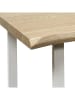 THE HOME DECO FACTORY Eettafel naturel/zilverkleurig - (B)110 x (H)75,5 x (D)75 cm