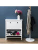 THE HOME DECO FACTORY Schuhregal in Weiß - (B)78 x (H)92 x (T)24,5 cm