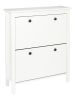 THE HOME DECO FACTORY Schuhregal in Weiß - (B)78 x (H)92 x (T)24,5 cm