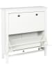THE HOME DECO FACTORY Schuhregal in Weiß - (B)78 x (H)92 x (T)24,5 cm