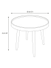 THE HOME DECO FACTORY Beistelltisch in Beige/ Anthrazit - (H)43,5 x Ø 50 cm