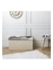 THE HOME DECO FACTORY Sitztruhe in Grau/ Beige - (B)76 x (H)38 x (T)38 cm