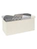 THE HOME DECO FACTORY Sitztruhe in Grau/ Beige - (B)76 x (H)38 x (T)38 cm